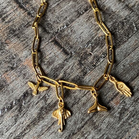NEW Good Luck Gold Charm Layering Bracelet - Picture 13 of 13